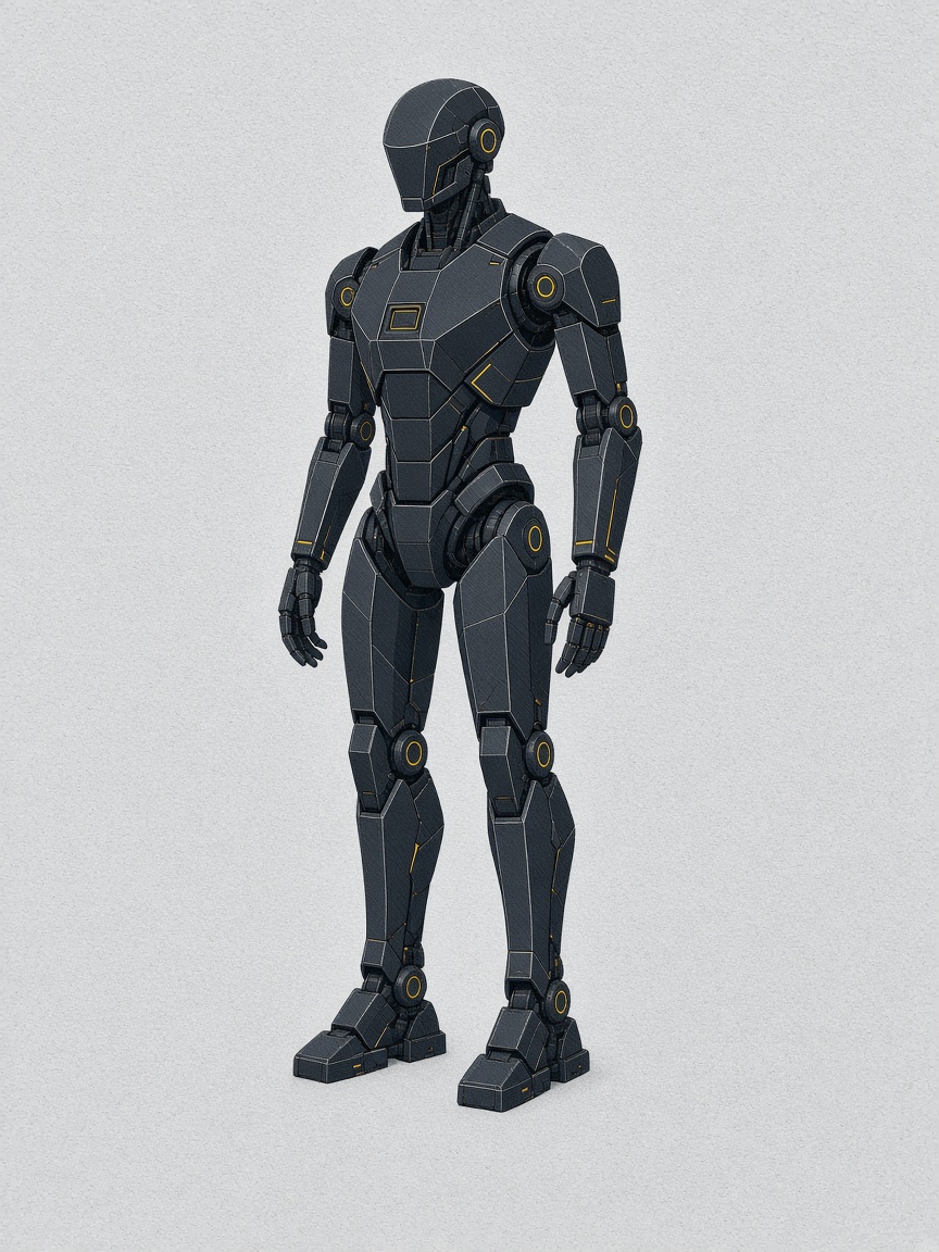 Humanoid ipari robot — illusztráció